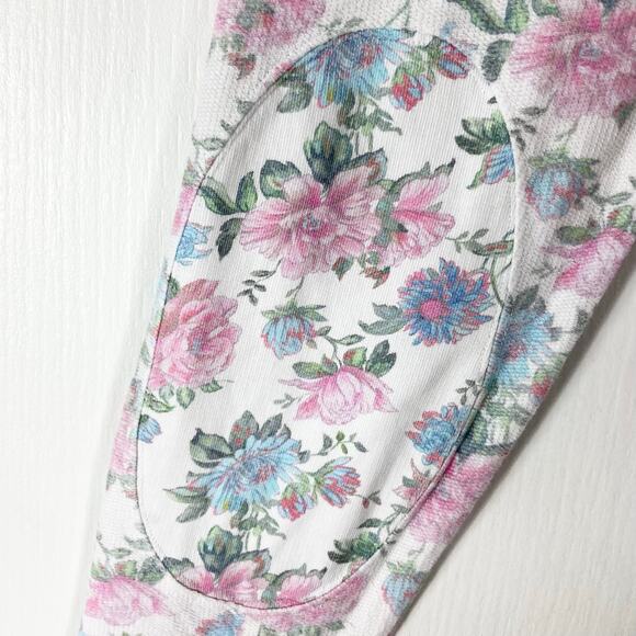 NWOT LOVESHACKFANCY Hoodie Sweatshirt S”Kirby”Floral Pink Oversize DistressedHem - Picture 10 of 16